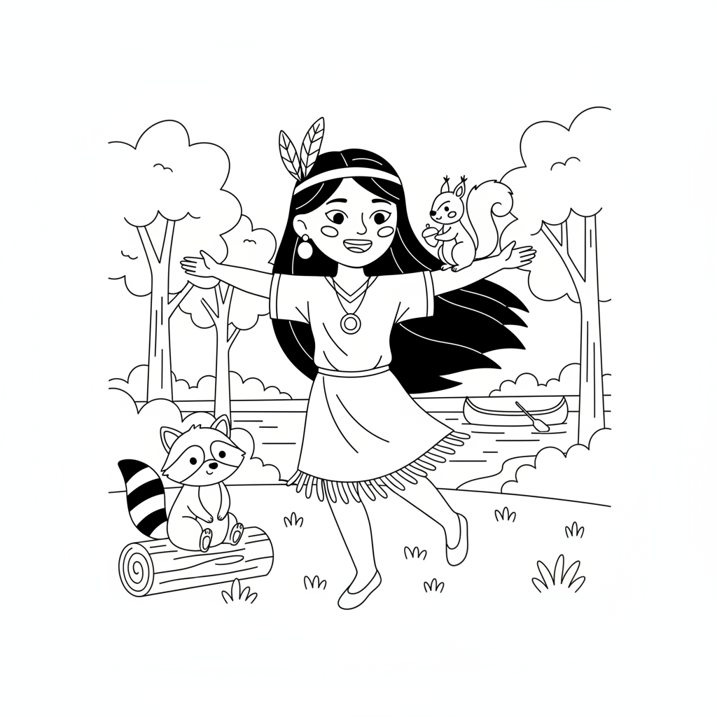 Coloriage coloriage pocahontas 5