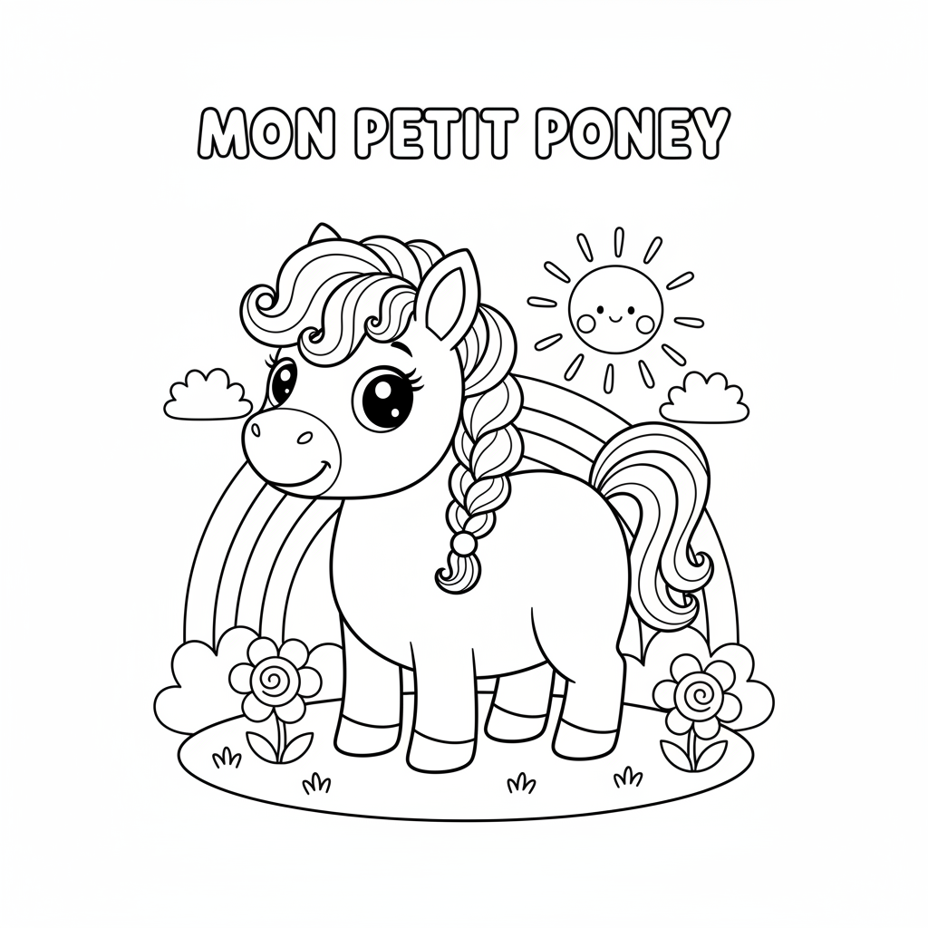 Coloriage coloriage poney