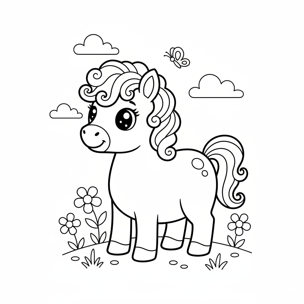 Coloriage coloriage poneys à imprimer
