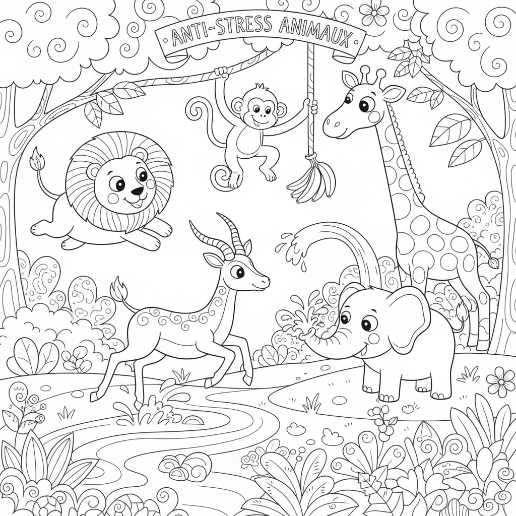 Coloriage coloriage pour adulte animaux 5