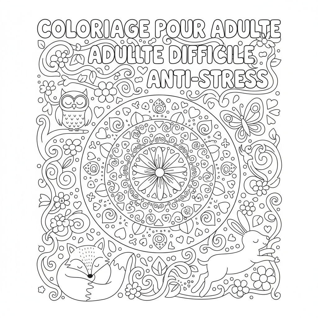 Coloriage coloriage pour adulte difficile 2