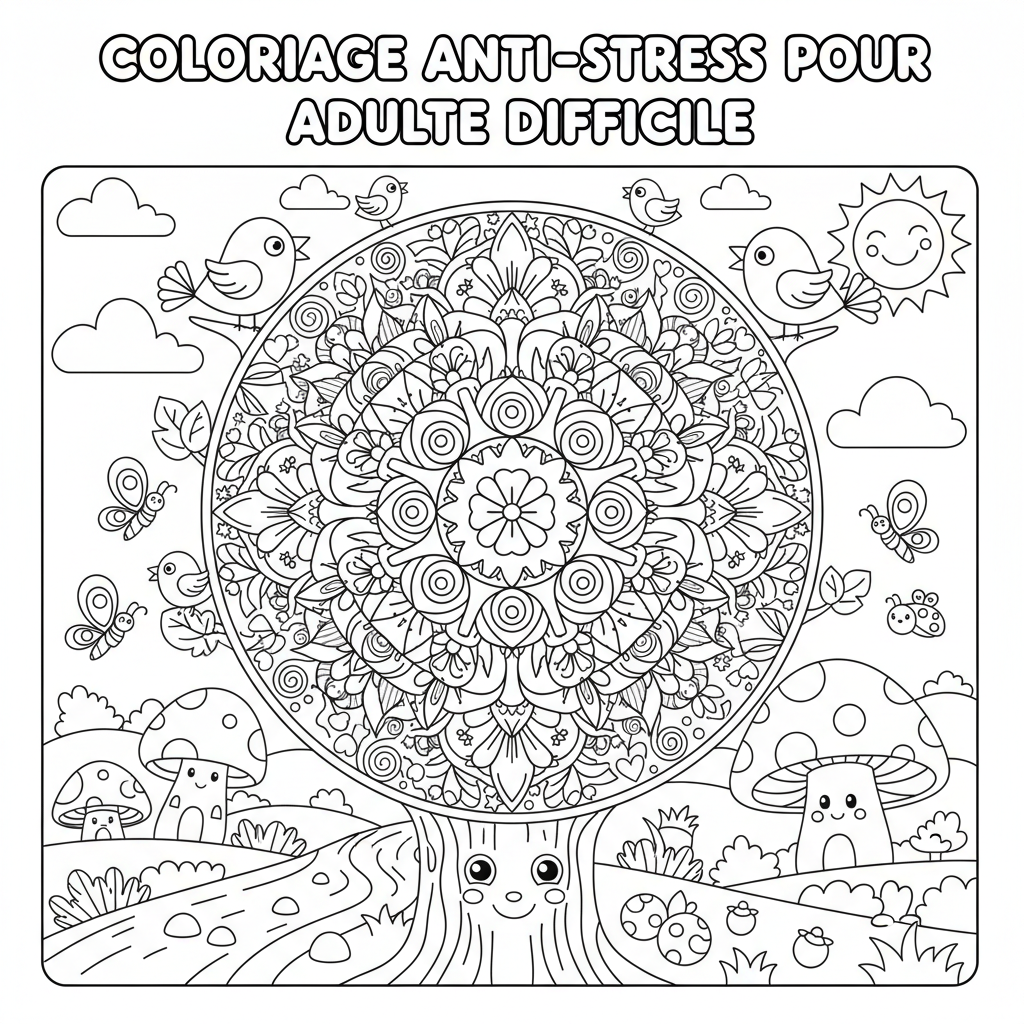Coloriage coloriage pour adulte difficile 3