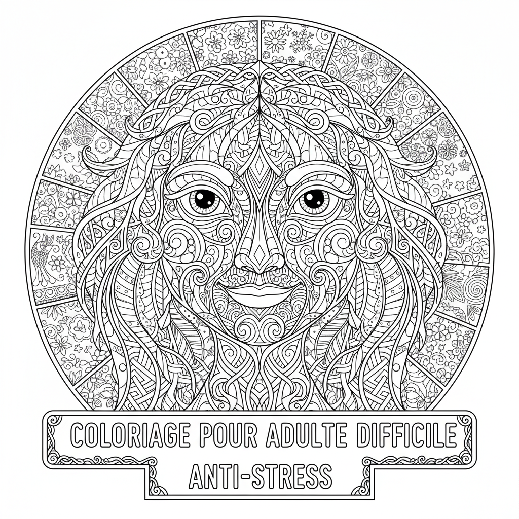 Coloriage coloriage pour adulte difficile 4