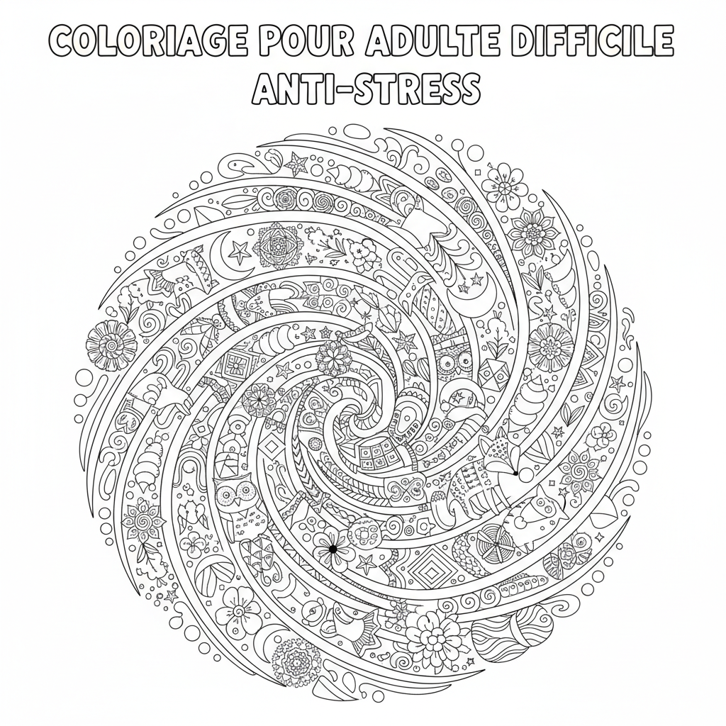 Coloriage coloriage pour adulte difficile 5