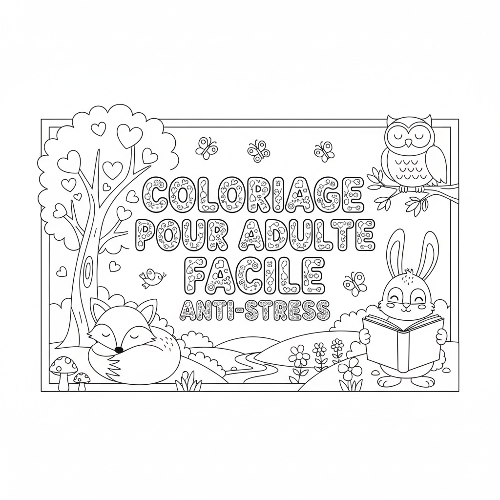 Coloriage coloriage pour adulte facile 3