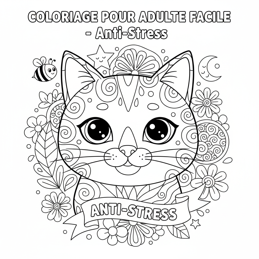 Coloriage coloriage pour adulte facile 4