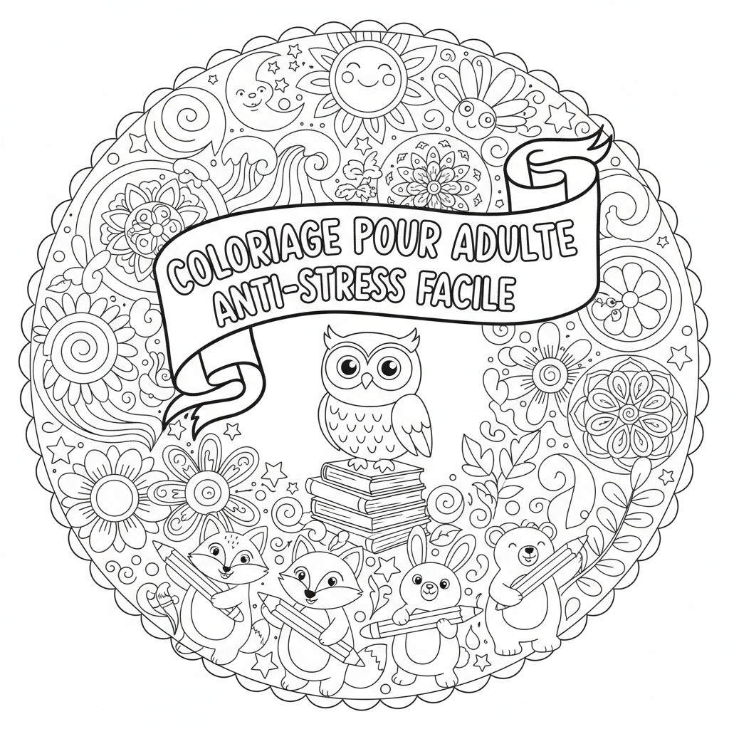 Coloriage coloriage pour adulte facile 5