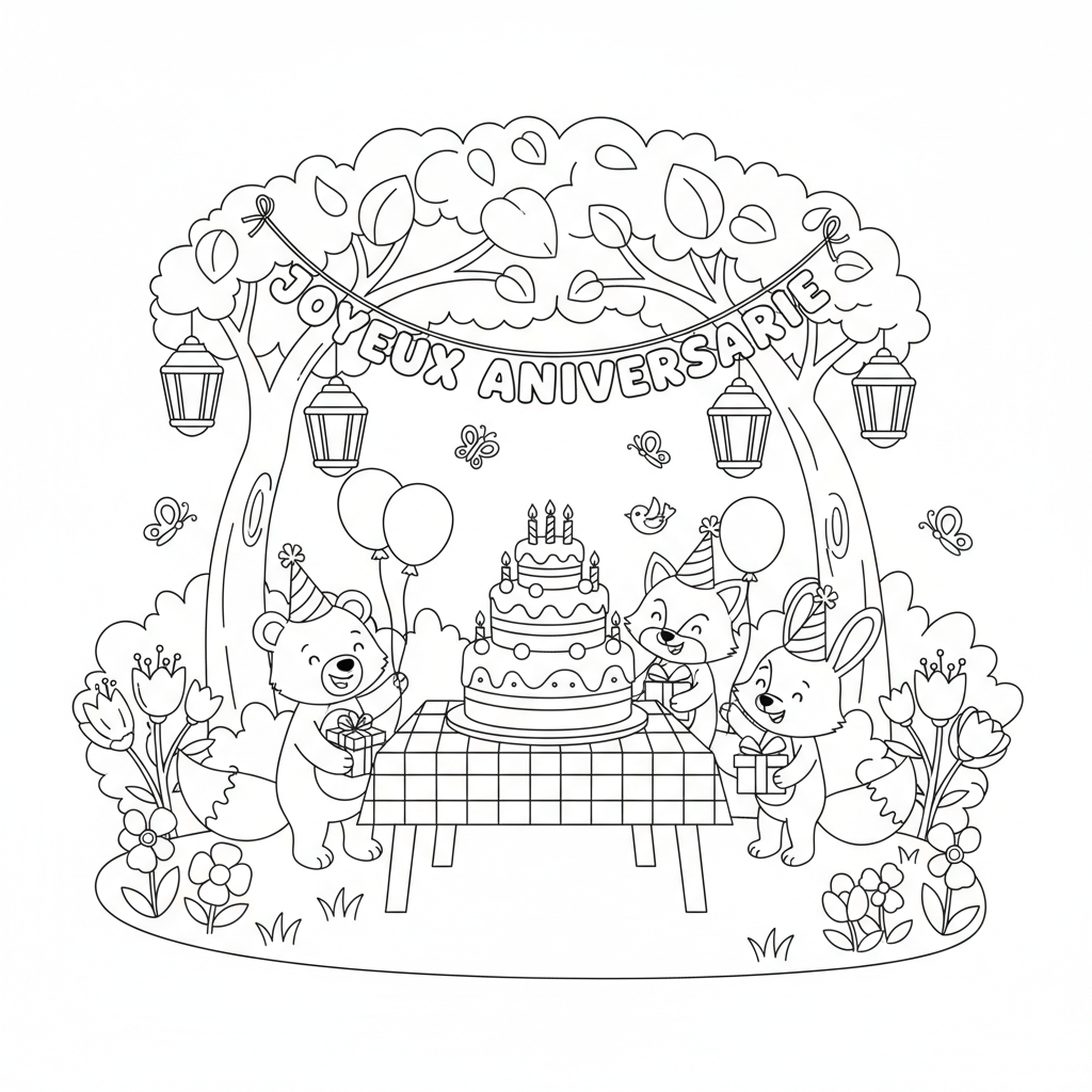 Coloriage coloriage pour anniversaire 3