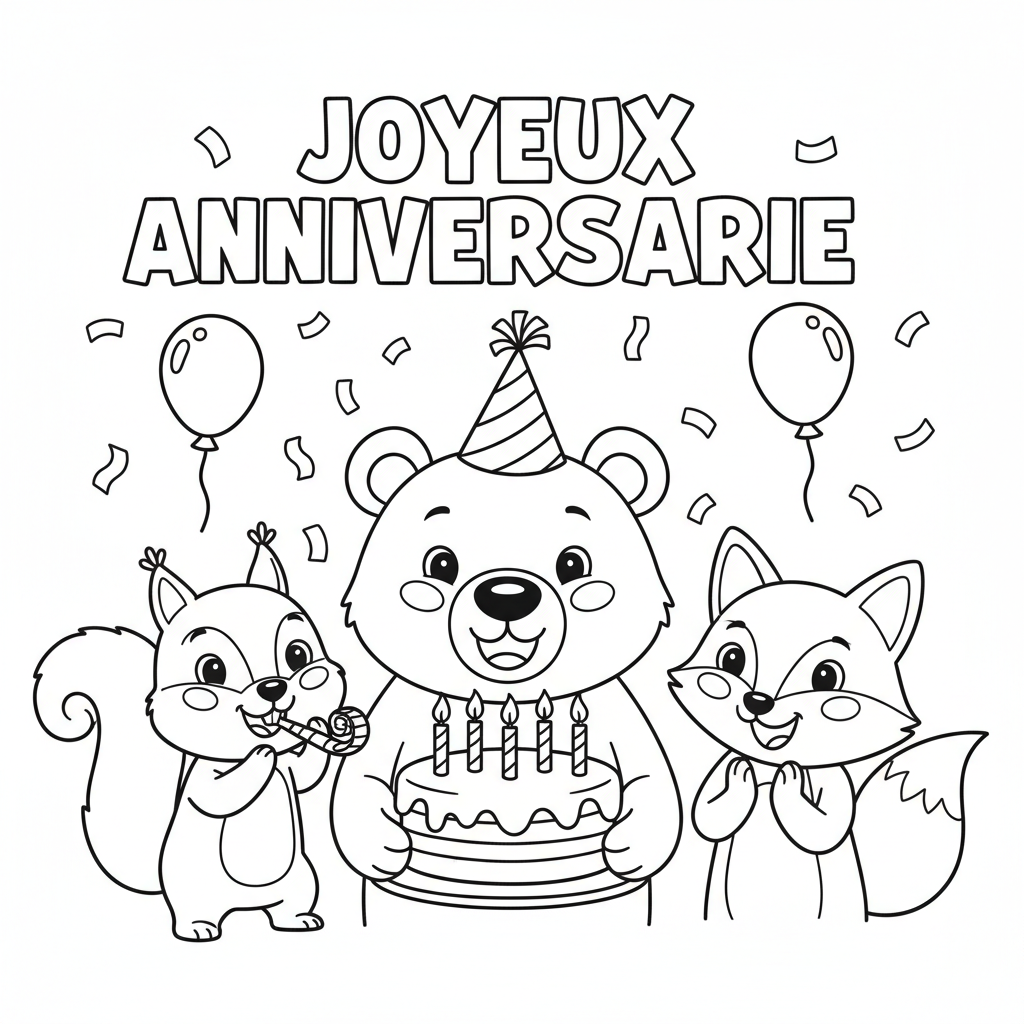 Coloriage coloriage pour anniversaire 4