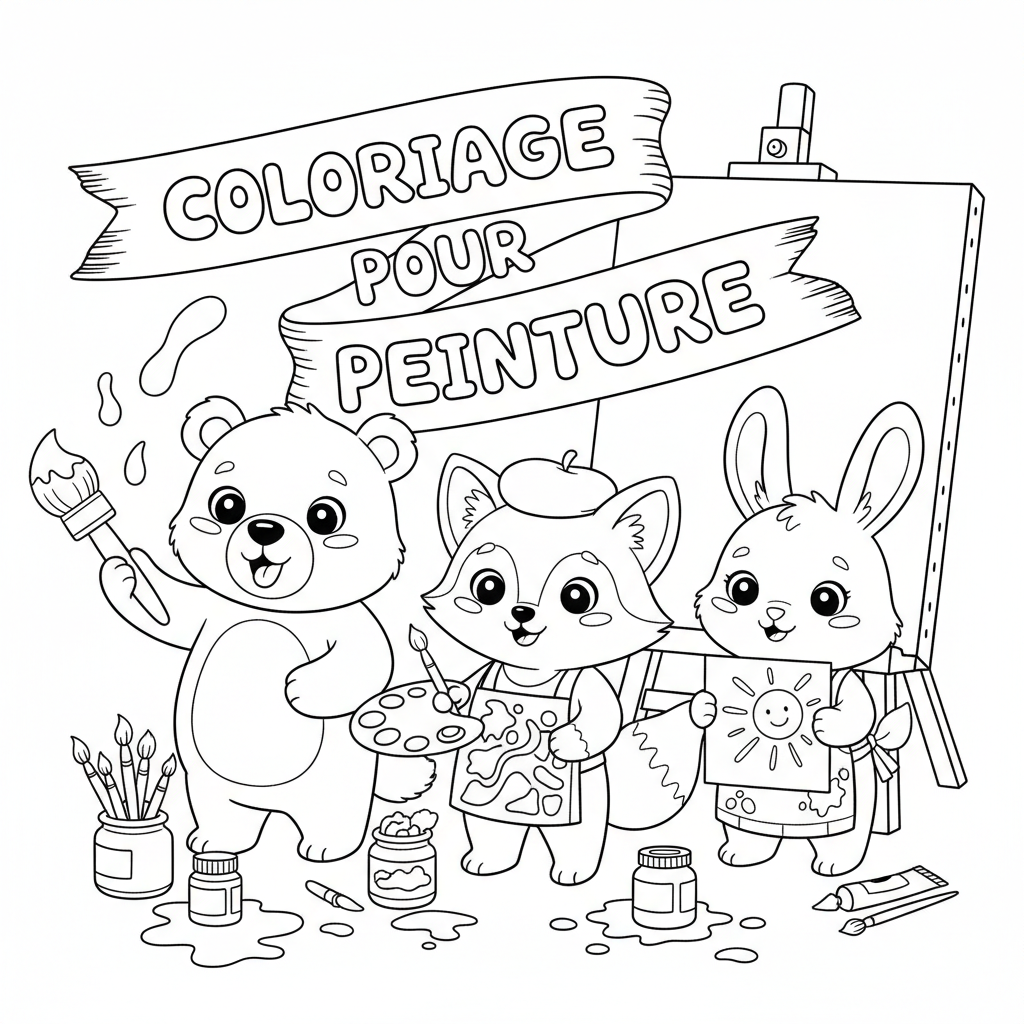 Coloriage coloriage pour peinture 4