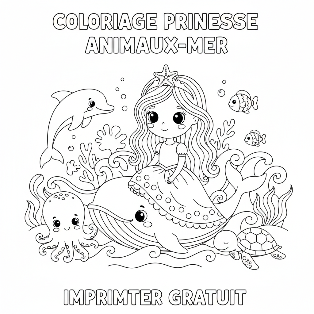 Coloriage coloriage princesse à imprimer gratuit