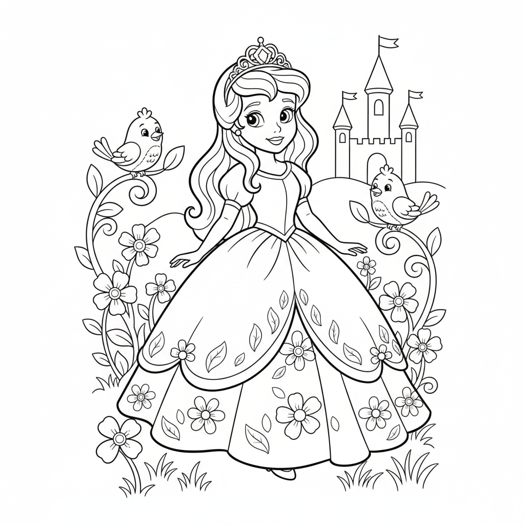 Coloriage coloriage princesse de disney