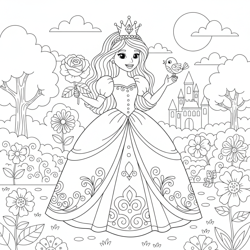 Coloriage coloriage princesse de disney 2