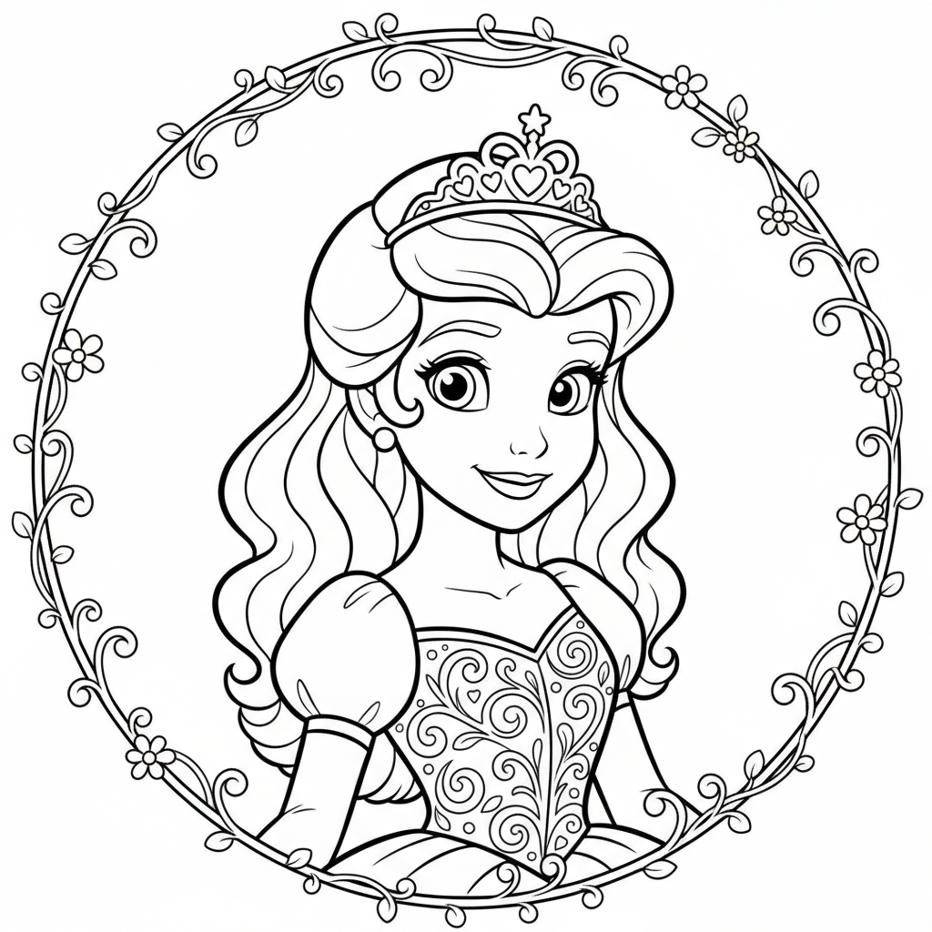 Coloriage coloriage princesse de disney 4