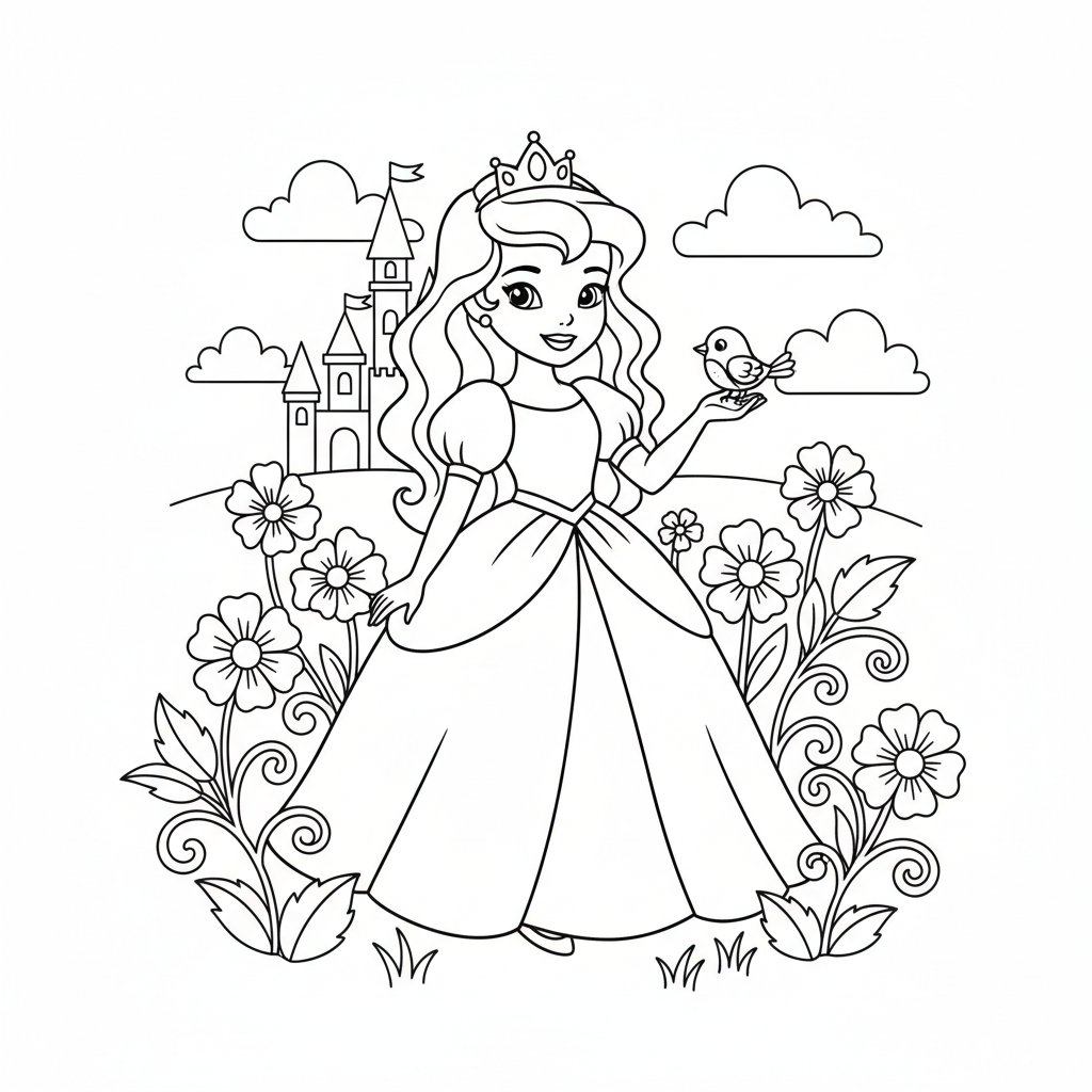 Coloriage coloriage princesse disney