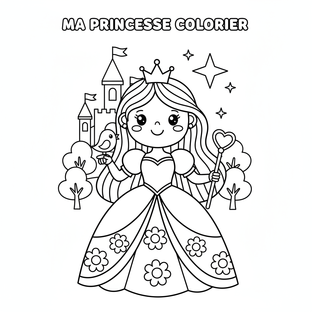Coloriage coloriage princesse disney a imprimer