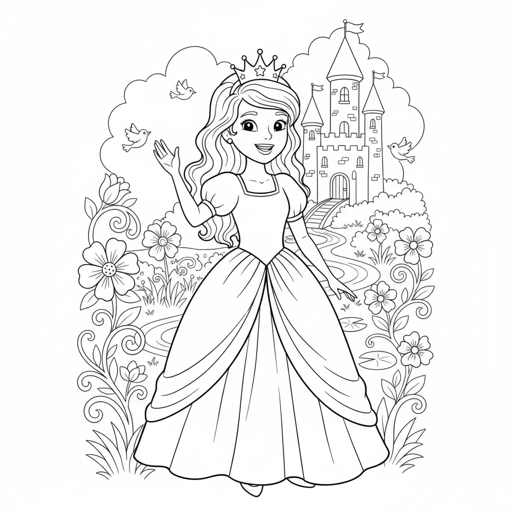 Coloriage coloriage princesse disney a imprimer 2