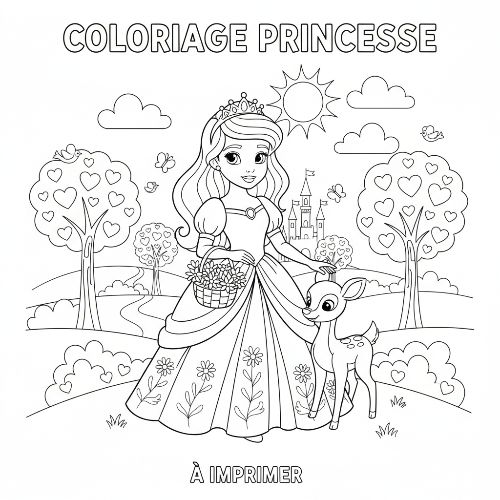 Coloriage coloriage princesse disney a imprimer 3