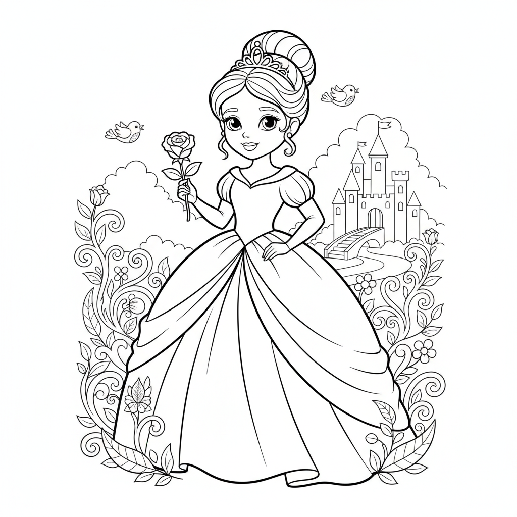 Coloriage coloriage princesse disney à imprimer gratuit