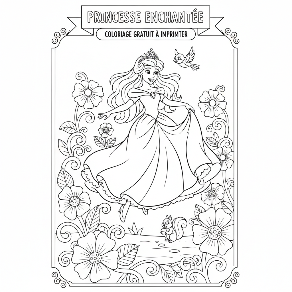 Coloriage coloriage princesse disney à imprimer gratuit 5