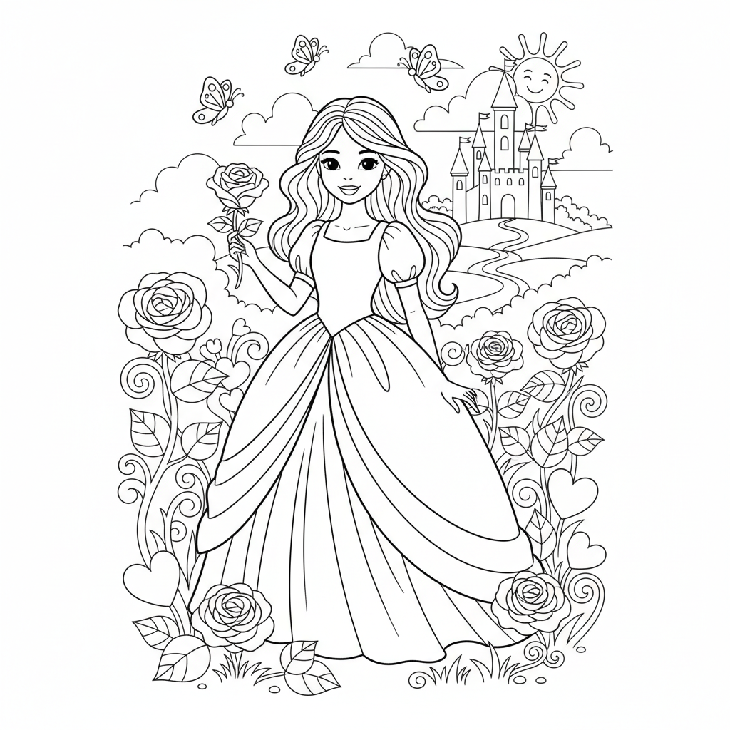 Coloriage coloriage princesse disney belle 3