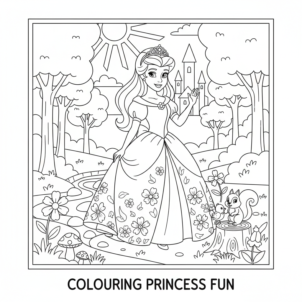 Coloriage coloriage princesse disney facile 3