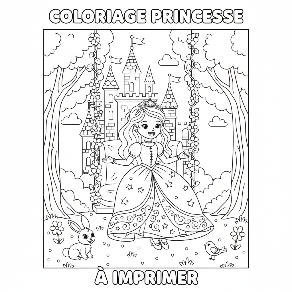 Coloriage coloriage princesse disney imprimer 2
