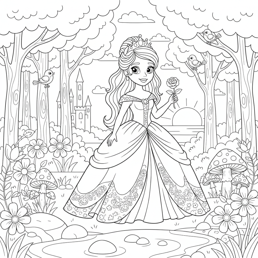 Coloriage coloriage princesse disney imprimer 3