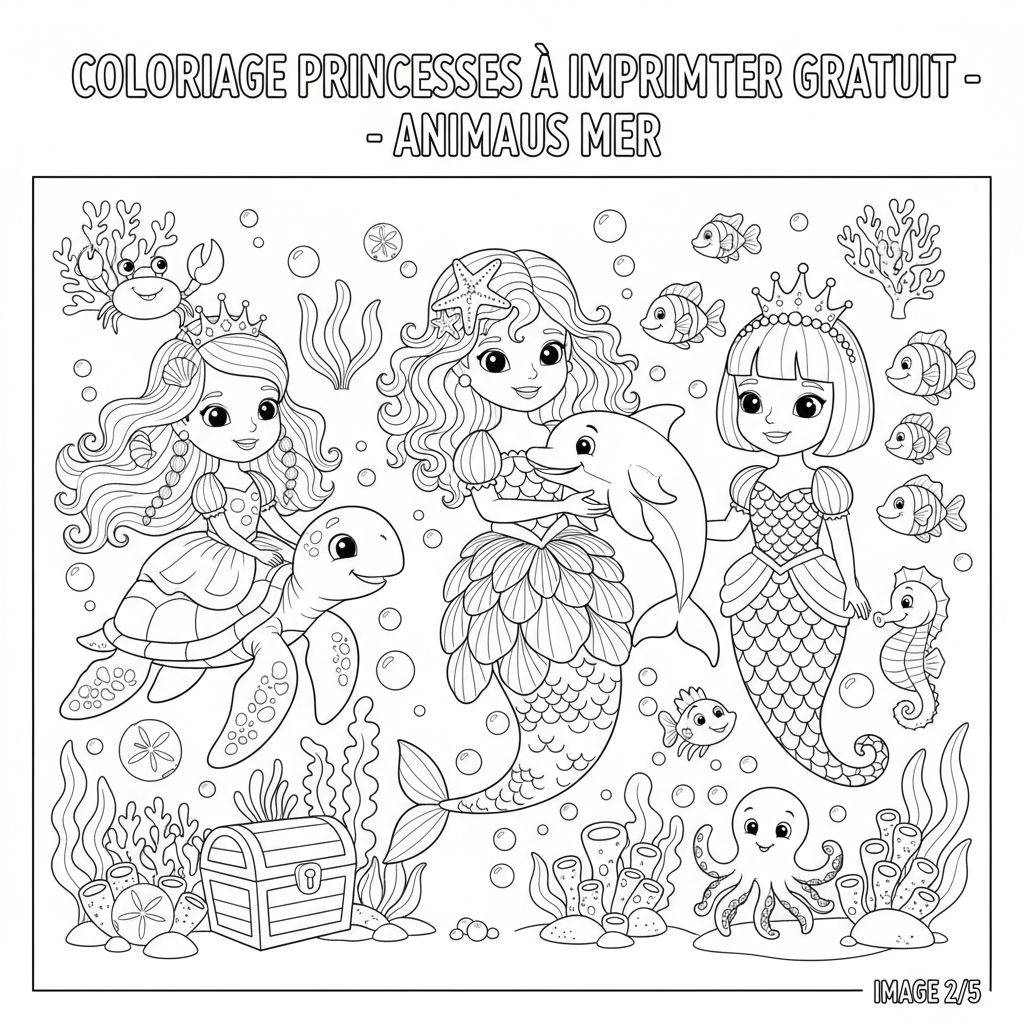 Coloriage coloriage princesses à imprimer gratuit 2