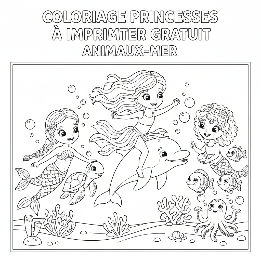 Coloriage coloriage princesses à imprimer gratuit 5