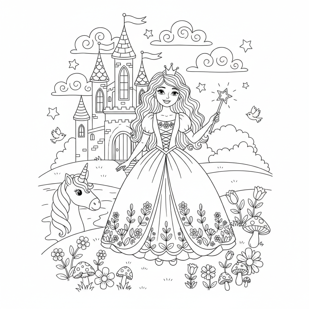 Coloriage coloriage princesses disney 2