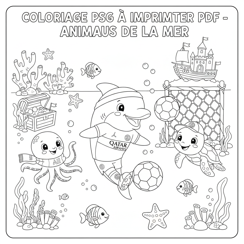Coloriage coloriage psg à imprimer pdf 4