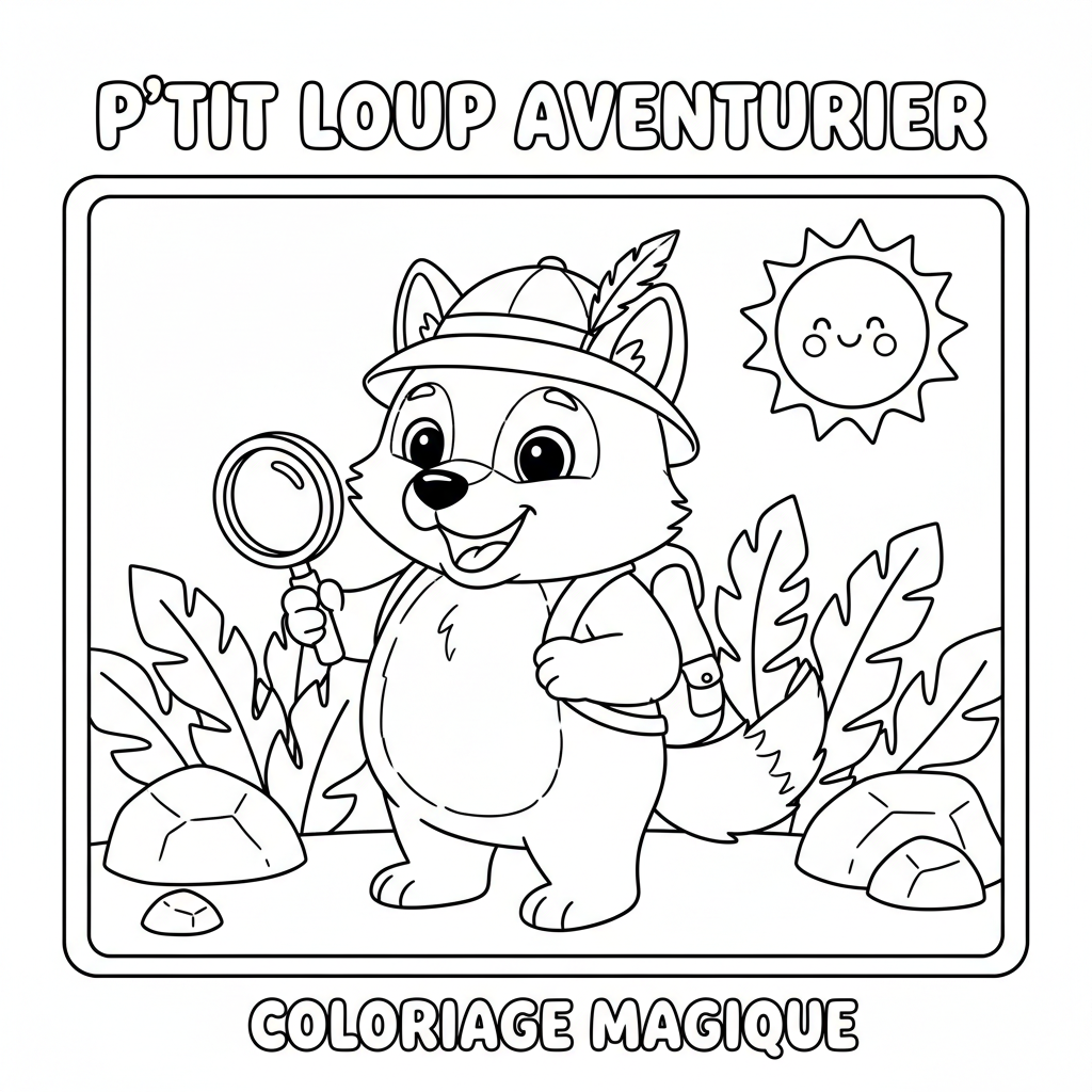 Coloriage P'tit Loup à Imprimer Gratuit pour les Petits
