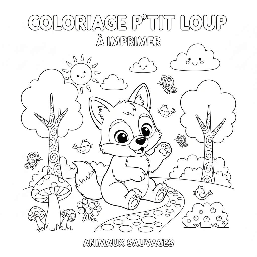 Coloriage coloriage p'tit loup à imprimer 3