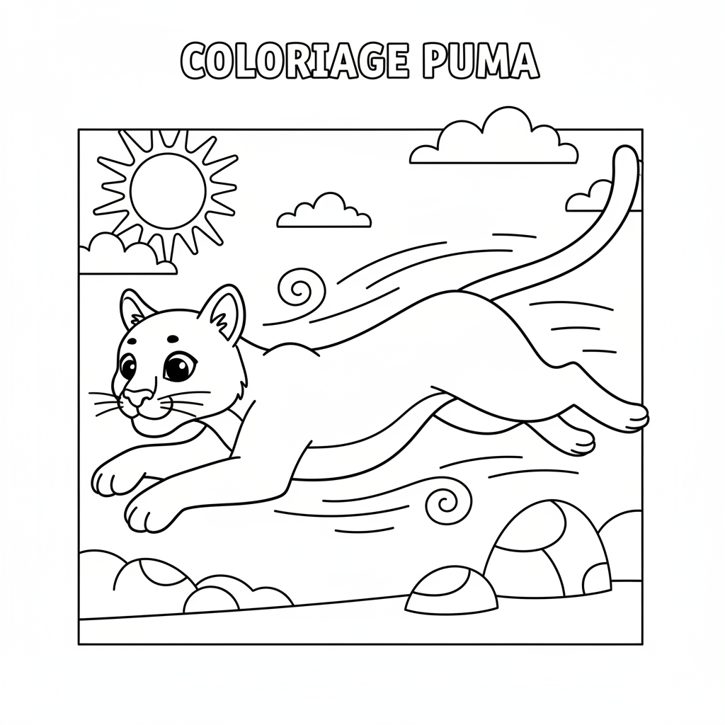Coloriage coloriage puma 5