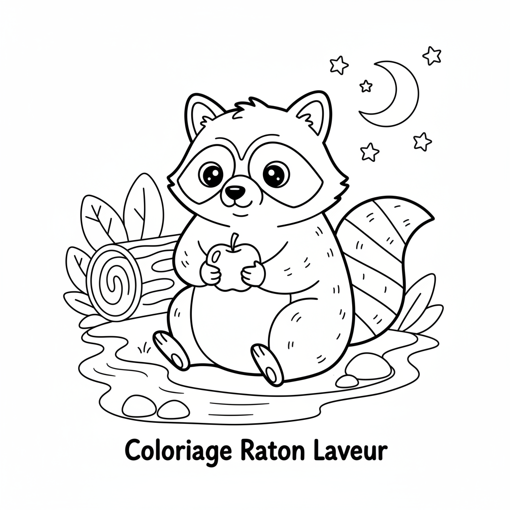 Coloriage coloriage raton laveur 2