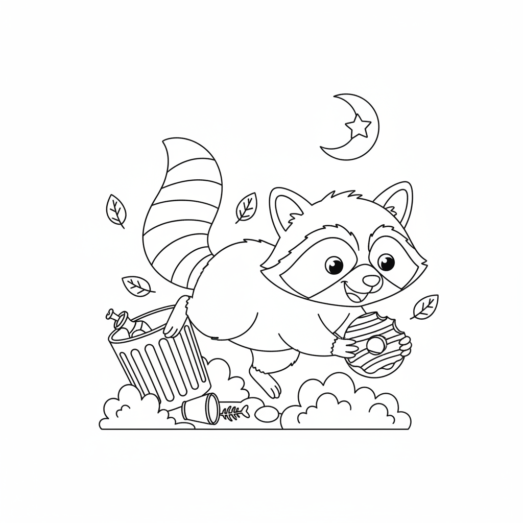 Coloriage coloriage raton laveur 5