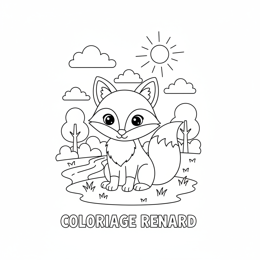 Coloriage coloriage renard 3