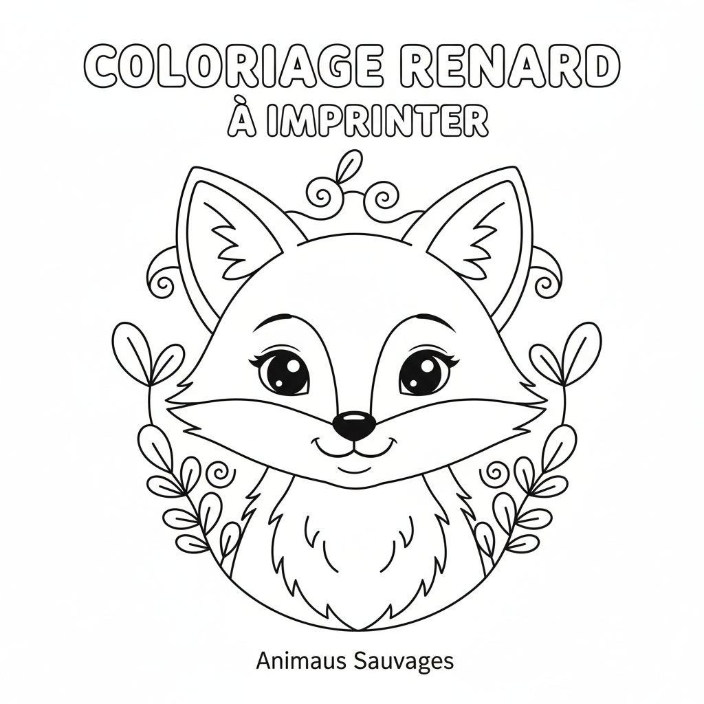Coloriage coloriage renard à imprimer 4