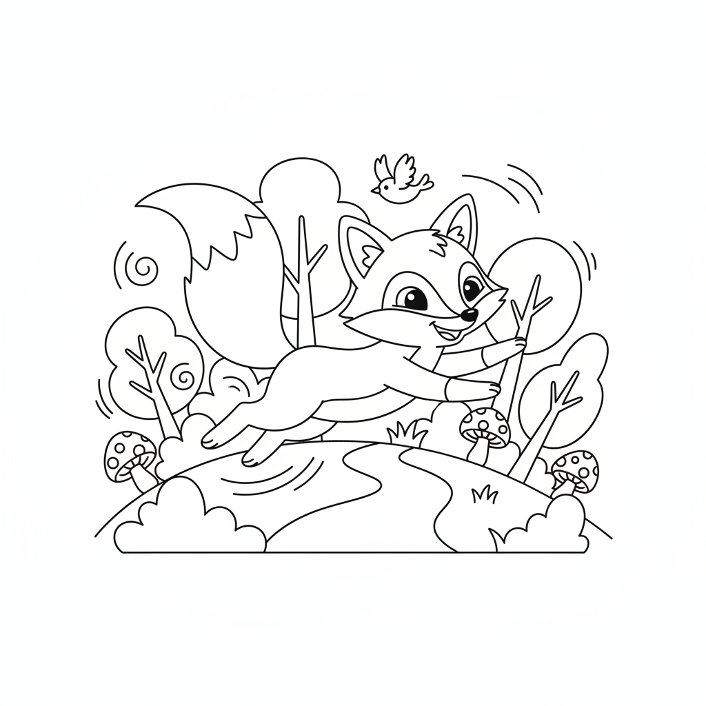Coloriage coloriage renarde 5
