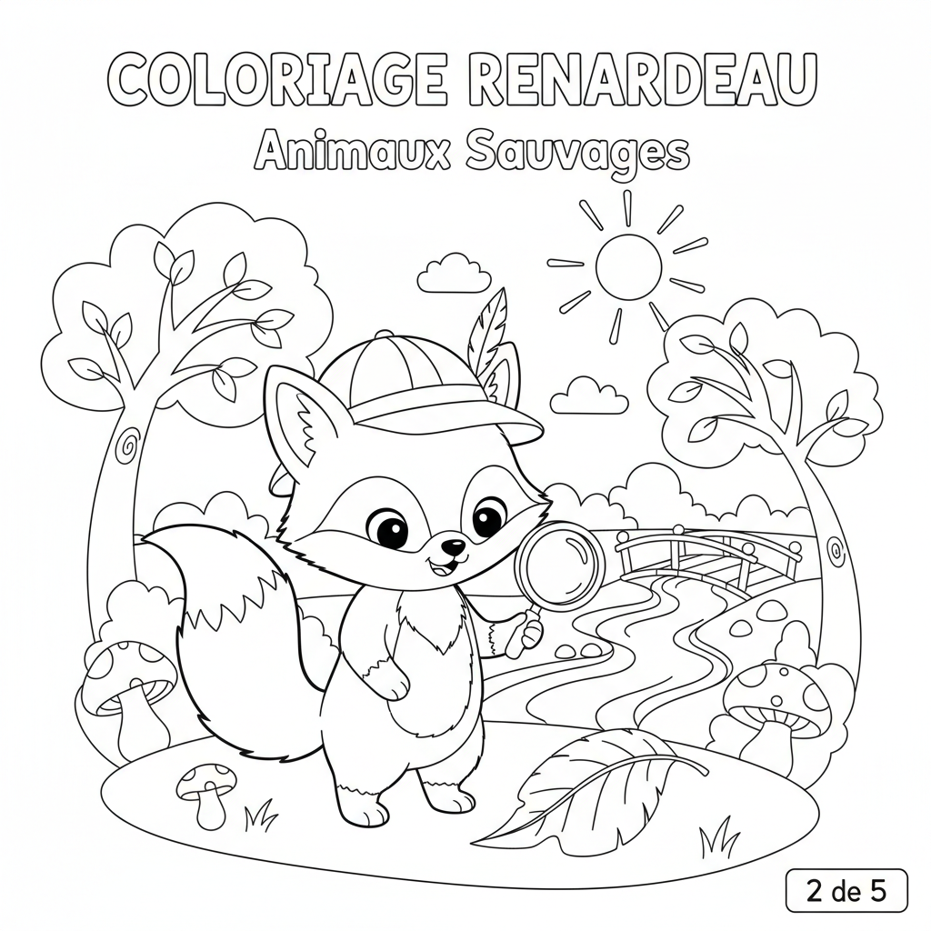 Coloriage coloriage renardeau 2