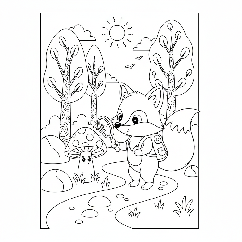 Coloriage coloriage renards 2