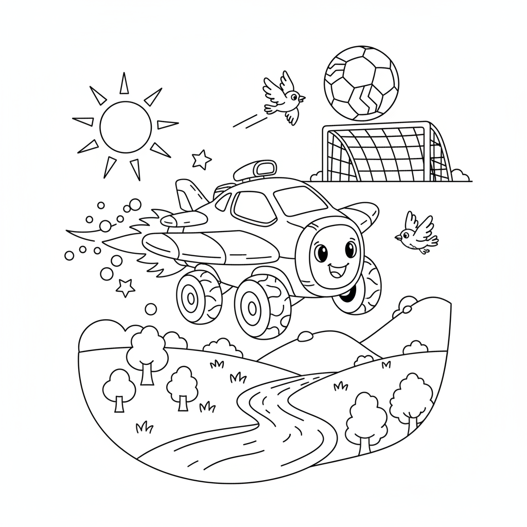 Coloriage coloriage rocket league 3