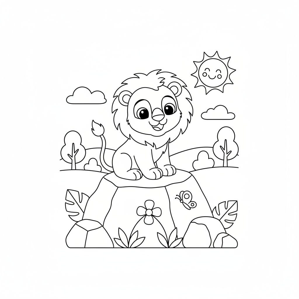 Coloriage coloriage roi lion