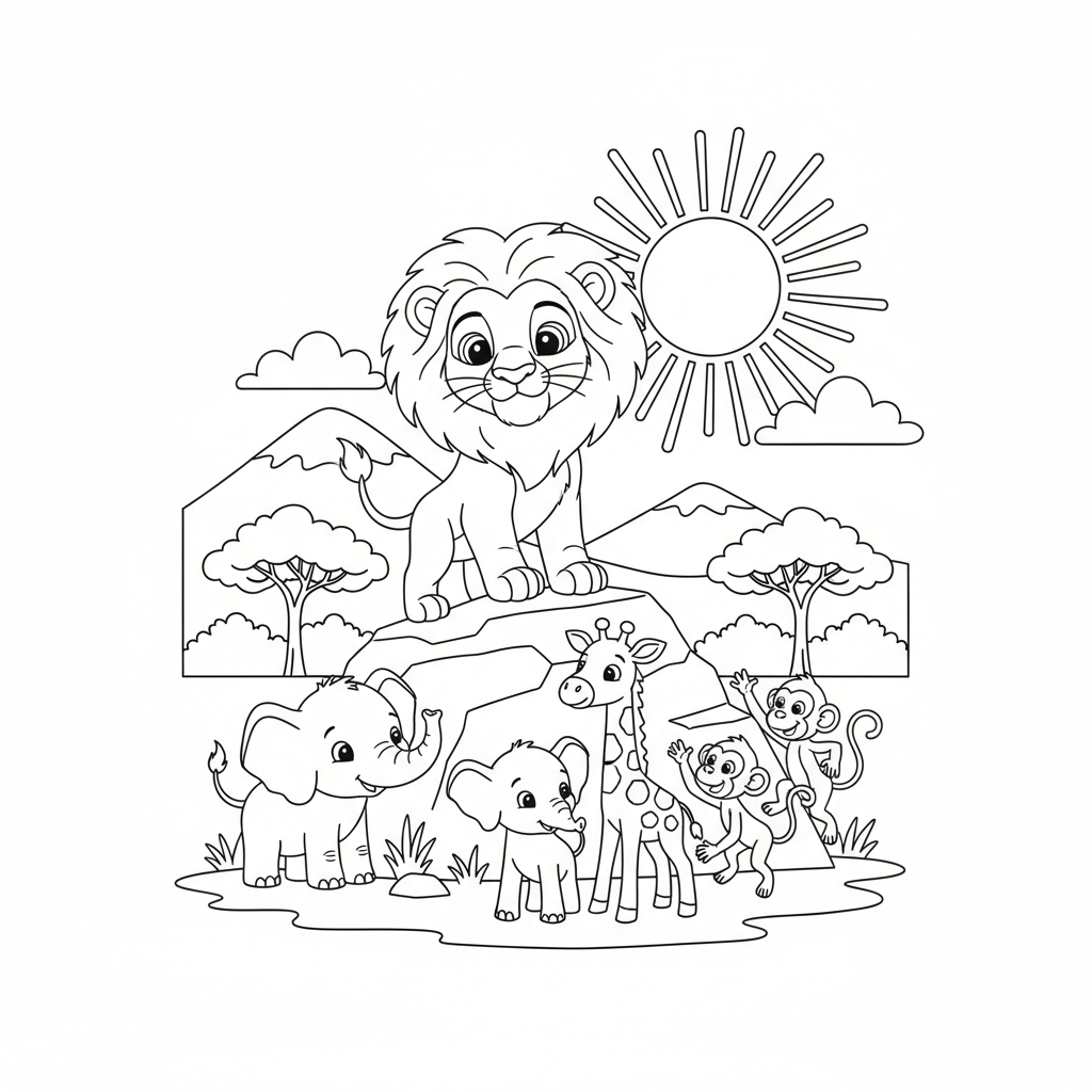 Coloriage coloriage roi lion 2