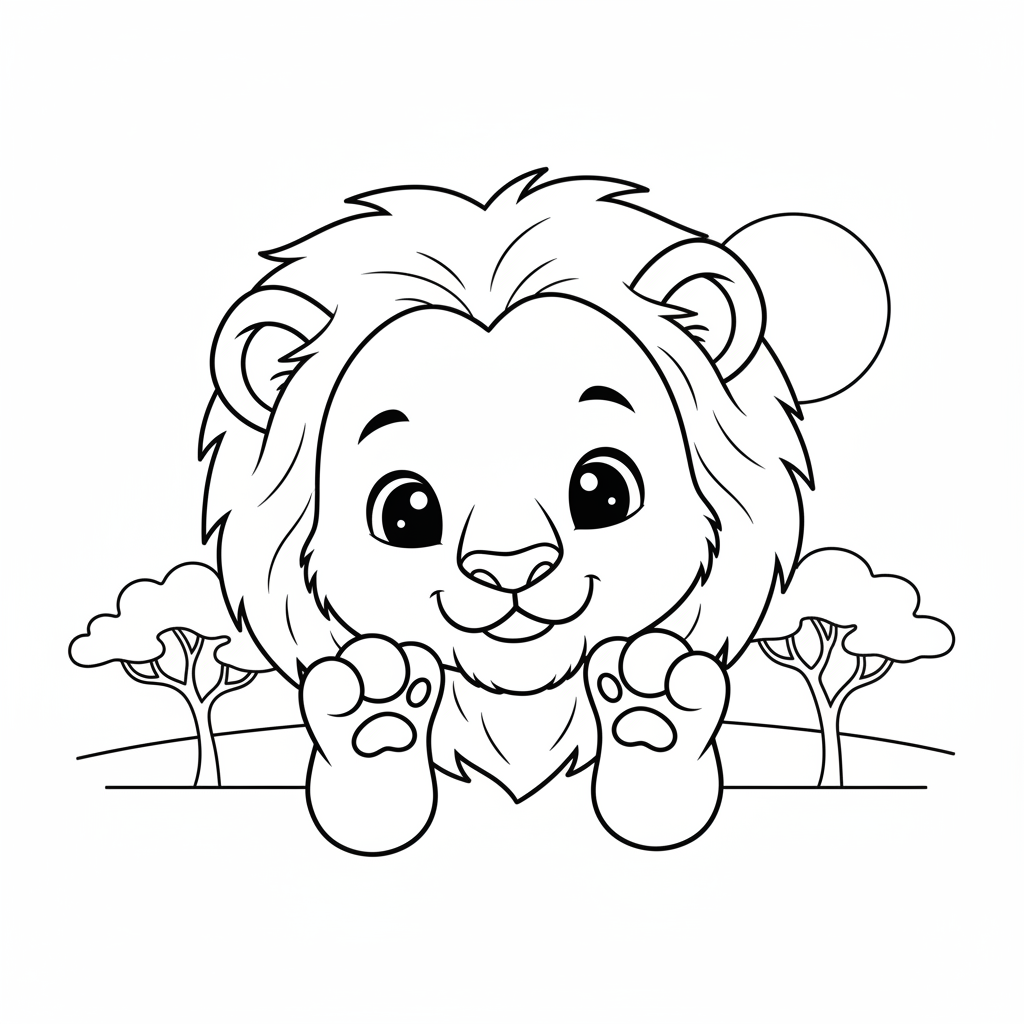 Coloriage coloriage roi lion 4