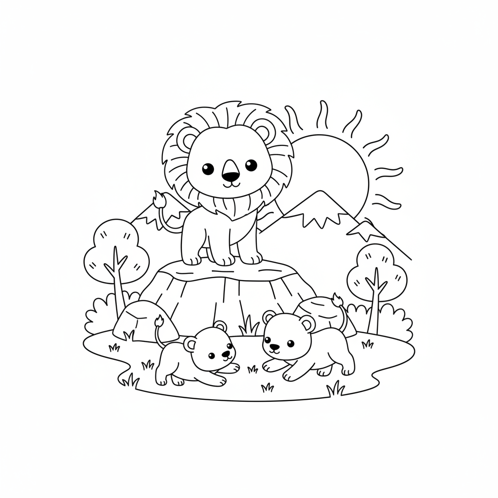 Coloriage coloriage roi lion 2