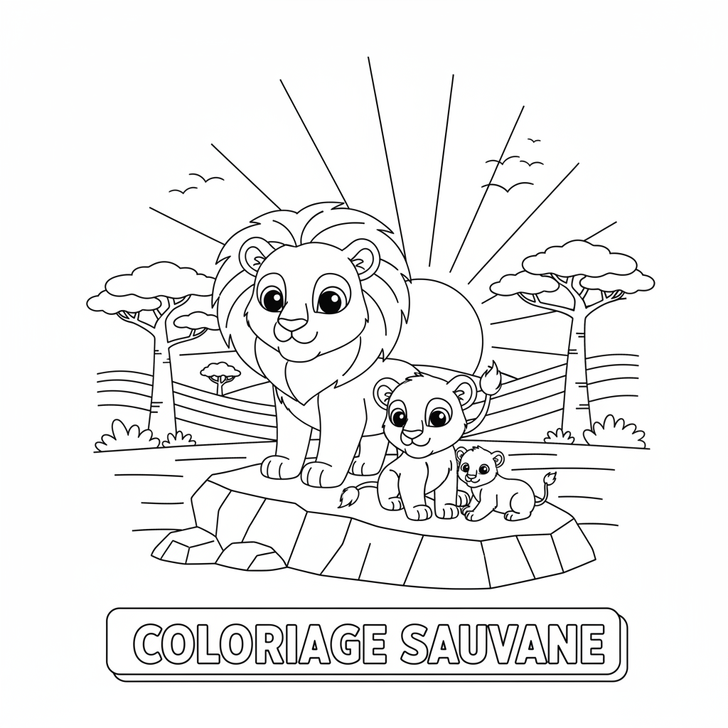 Coloriage coloriage roi lion 2 3