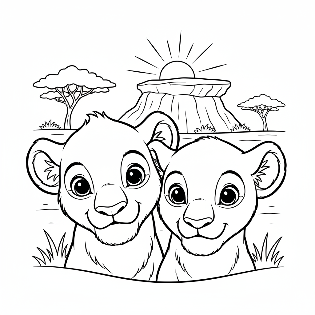 Coloriage coloriage roi lion 2 4