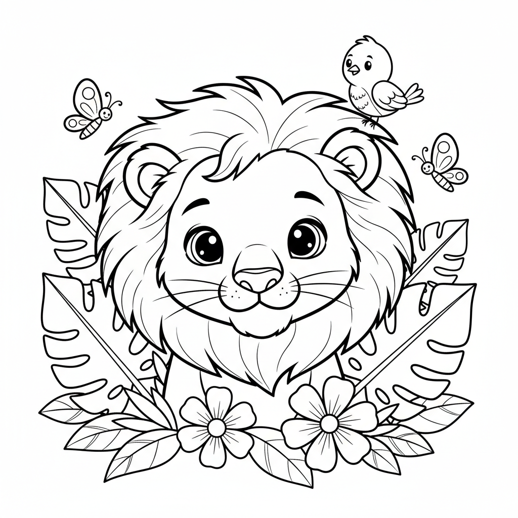 Coloriage coloriage roi lion à imprimer 4
